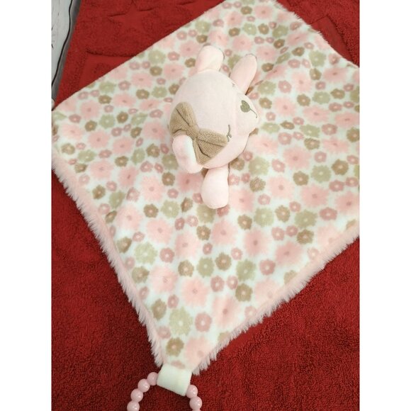 Dream Gro Teddy Bear Lovey Security Blanket Teether Sensory Toys Pink Brown - Picture 9 of 9